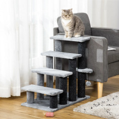 Trepte pentru pisici, cu minge 45 x 40 x 48 cm | gri č.1