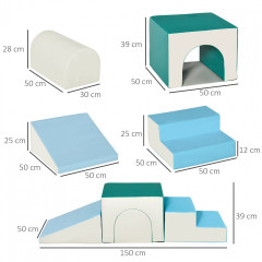 Cărămizi lavabile din spumă pentru construcții | set de 4 bucăți č.2