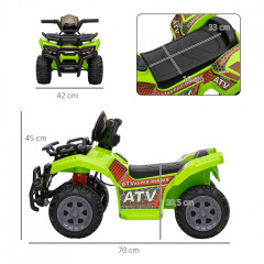 ATV electric pentru copii 70x42x45 cm | verde č.3