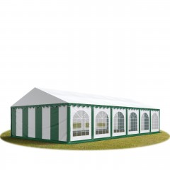 Cort de petrecere Economy 6 x 12 m | verde-alb