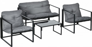 Set mobilier de grădină | negru+gri č.1