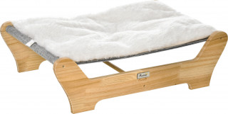 Culcuș pentru pisici 68 x 43 x 20 cm | alb+gri+culoare naturală č.1
