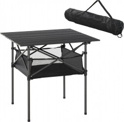 Masă pliabilă din aluminiu 70x70x69cm| negru č.1