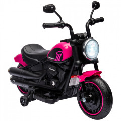 Motocicletă electrică pentru copii | roz + negru č.1