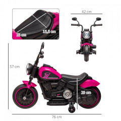 Motocicletă electrică pentru copii | roz + negru č.3