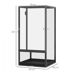 Terariu pentru reptile 60x60x120 cm | negru č.2
