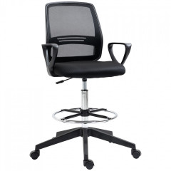 Scaun ergonomic de birou 59,5 x 60 x 102,5-126 cm | negru