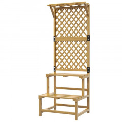 Suport din lemn pentru flori 60x50x166 cm | galben č.3