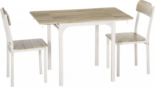 Set masă 110 x 70 x 75 cm | culoare naturală + alb č.1