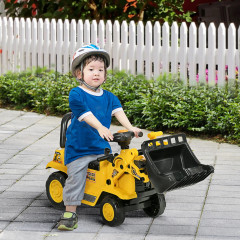Excavator pentru copii, cu cupă acționabilă 80 x 26,5 x 39 cm | galben č.2