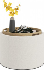 Suport pentru picioare rotund Ø56 x 42 cm | crem č.1