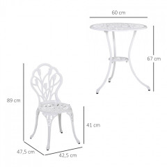 Set grădină cu două locuri | alb č.3