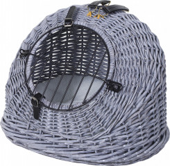 Coș din răchită pentru pisici 47x35x35 cm | gri č.1