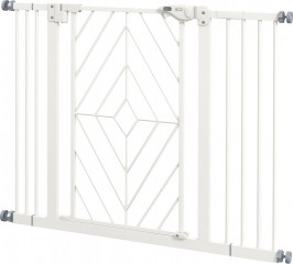 Poartă de siguranță pentru scări, pentru câini 74-100 cm | alb č.1
