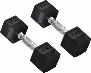 Gantere hexagonale 2 x 4 KG | negru č.2