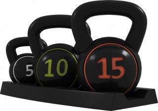 Set 3 greutăți cu formă de minge | negru č.1