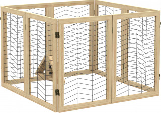 Barieră de protecție pentru câini 375x44x70 cm | culoare naturală č.1