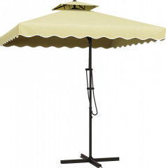 Umbrelă de balcon cu protecție UV 243x243 cm | bej č.1