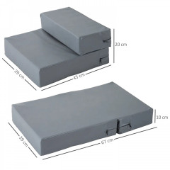 Scară 2 în 1 pentru animale de companie 45x39x20 cm | gri č.2