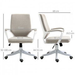Scaun de birou 62x69x92-100 cm | bej č.2