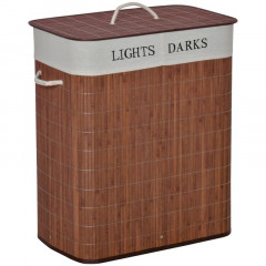 Coș de rufe 100 L 52x32x63cm | maro+alb č.2