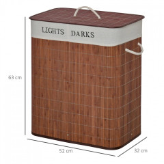 Coș de rufe 100 L 52x32x63cm | maro+alb č.3