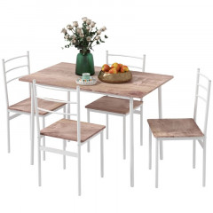 Set sufragerie din 5 piese Lola | maro č.2