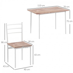 Set sufragerie din 5 piese Lola | maro č.3