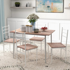 Set sufragerie din 5 piese Lola | maro č.1