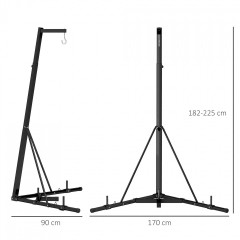 Suport pentru sac de box 170 x 90 x 225 cm | negru č.3
