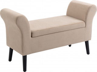 Bancă modernă tapițată cu depozitare 115.5x43.5x66 cm | bej č.2