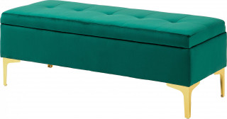 Bancă tapițată cu spațiu de depozitare 120 x 44 x 44,5 cm | verde č.2
