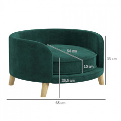 Canapea pentru animale de companie | verde č.2