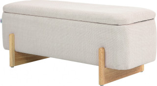 Bancă tapițată cu depozitare 111 x 44 x 44,5 cm | crem č.1