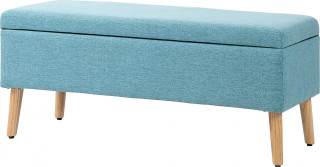 Bancă tapițată cu depozitare 110 x 39 x 45 cm | albastru č.1