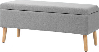 Bancă tapițată cu depozitare 110 x 39 x 45 cm | gri č.1