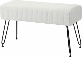 Bancă tapițată pentru pantofi 82x30x47 cm | crem alb č.1