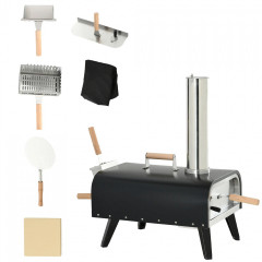 Cuptor de exterior pentru pizza 81 x 40 x 72 cm | negru č.2