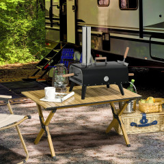 Cuptor de exterior pentru pizza 81 x 40 x 72 cm | negru č.1