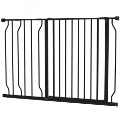 Barieră de protecție pentru câini, cu deschidere în două direcții | negru č.1