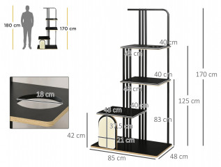 Ansamblu de joacă pentru pisici | 170 cm č.2
