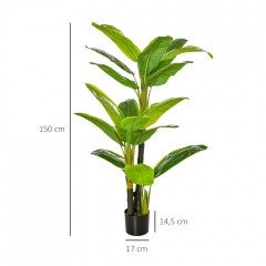Plantă decorativă artificială – bananier | 150 cm č.2