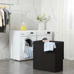 Coș de rufe cu capac magnetic și mânere | negru č.1
