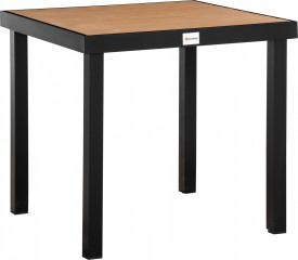 Masă de grădină pentru 4 persoane 80 x 80 x 74 cm | negru + culoare naturală č.1