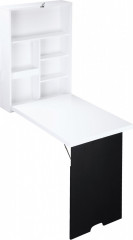 Birou pliabil 60x94,5x147cm | alb + negru č.1