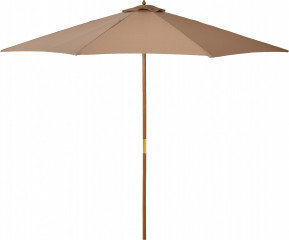 Umbrelă din bambus Ø 300 cm | kaki č.1