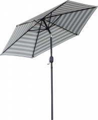 Umbrelă de soare cu cadru din oțel Ø 230x216 cm | dungă verde