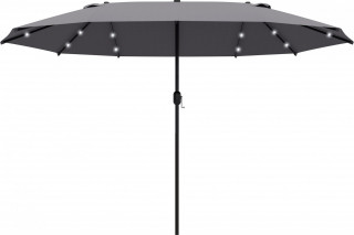 Umbrelă dublă cu LED 440 x 260 cm | gri închis č.1