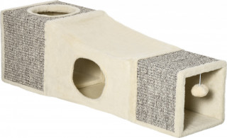 Tunel de joacă pentru pisici 98x30x30 cm | maro + bej č.1