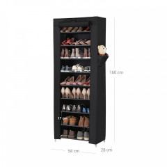 Pantofar din material textil 58 x 28 x 160 cm| negru č.3